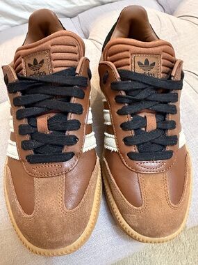 Adidas Samba XLG Men's Size 6.5 or Women’s Brown Leather & Suede Casual Sneakers